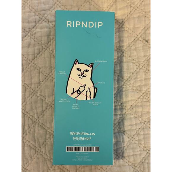 RIPNDIP Lord Nermal Black Watch New in Box Needs New Battery